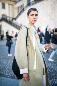 Street style at Milan Fashion Week Women's Spring 2018