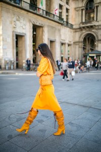 Street style at Milan Fashion Week Women's Spring 2018