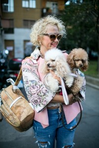 Street style at Milan Fashion Week Women's Spring 2018