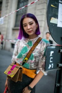 Street style at Milan Fashion Week Women's Spring 2018