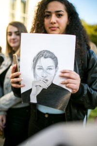 Street style at Milan Fashion Week Women's Spring 2018