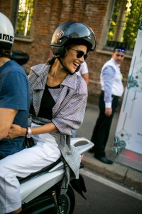 Street style at Milan Fashion Week Women's Spring 2018