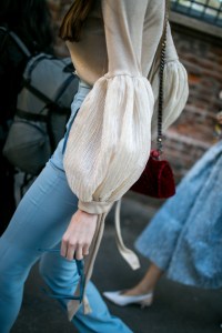 Street style at Milan Fashion Week Women's Spring 2018