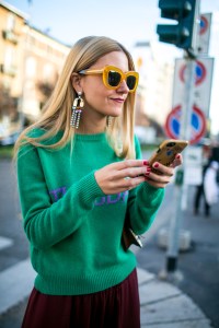 Street style at Milan Fashion Week Women's Spring 2018