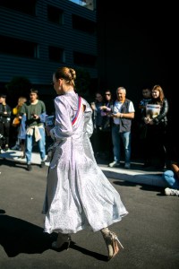 Street style at Milan Fashion Week Women's Spring 2018
