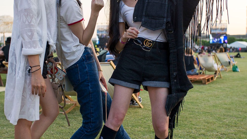 Street style at the Shanghai Concrete and Grass festival.