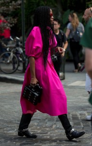 Street style at New York Fashion Week spring 2018.