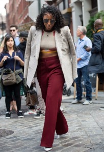 Street style at New York Fashion Week spring 2018.