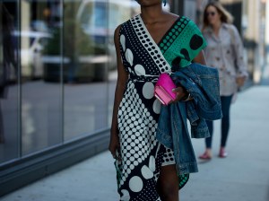 Street style at New York Fashion Week spring 2018.