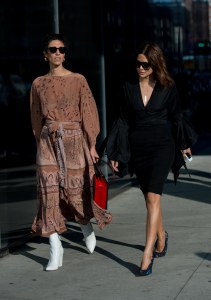 Street style at New York Fashion Week spring 2018.