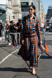Street style at New York Fashion Week spring 2018.