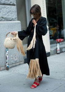 Street style at New York Fashion Week spring 2018.