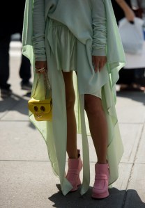 Street style at New York Fashion Week spring 2018.
