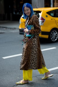 Street style at New York Fashion Week spring 2018.