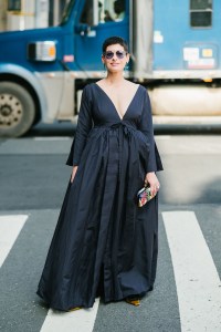 Street style at New York Fashion Week spring 2018.