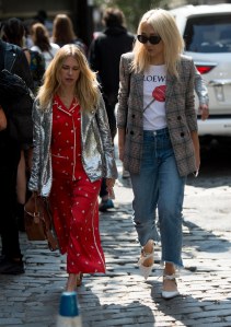 Street style at New York Fashion Week spring 2018.