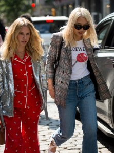 Street style at New York Fashion Week spring 2018.