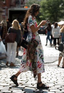 Street style at New York Fashion Week spring 2018.