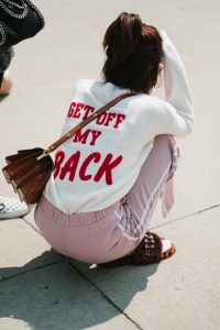 Street style at New York Fashion Week spring 2018.