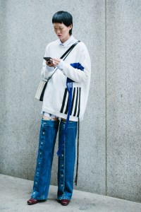 Street style at New York Fashion Week spring 2018.