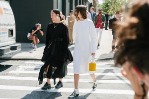 Street style at New York Fashion Week spring 2018.