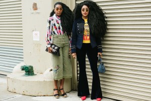 Street style at New York Fashion Week spring 2018.