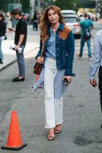 Street style at New York Fashion Week spring 2018.