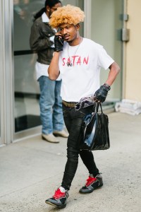 Street style at New York Fashion Week spring 2018.