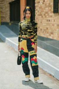 Street style at New York Fashion Week spring 2018.