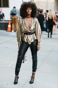 Street style at New York Fashion Week spring 2018.