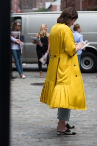 Street style at New York Fashion Week spring 2018.