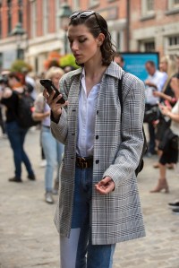 Street style at New York Fashion Week spring 2018.