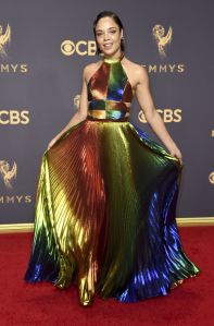 Tessa Thompson arrives at the 69th Primetime Emmy Awards, at the Microsoft Theater in Los Angeles2017 Primetime Emmy Awards - Arrivals, Los Angeles, USA - 17 Sep 2017