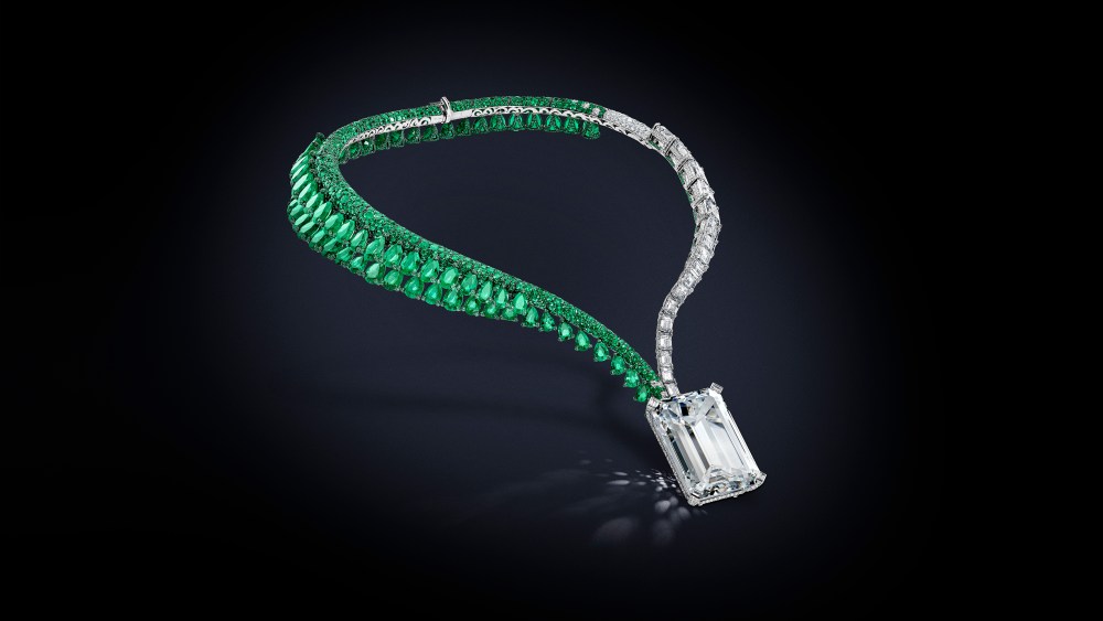 Jeweler De Grisogrono unveiled its "Creation I," a necklace featuring a 163.41-carat D-Color Type IIA diamond of Flawless clarity. The necklace will be sold at Christie’s in Geneva on Nov. 14.