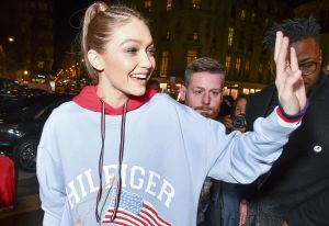 Gigi HadidTommy x Gigi capsule collection, Tommy Hilfiger store, Autumn Winter 2017, Paris Fashion Week, France - 28 Feb 2017