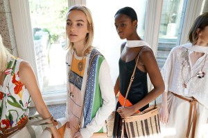 Backstage at Tory Burch RTW Spring 2018