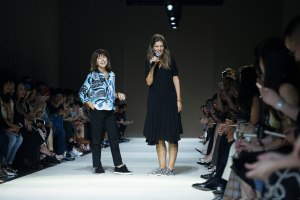 Hermès Homme artistic director Véronique Nichanian and the house's Hong Kong and Macau managing director Elsa Rameau.