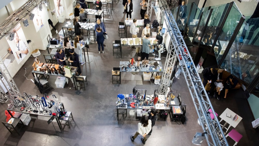 MILAN, ITALY - SEPTEMBER 25:  General view of White Women's Collections + accessories SS 18 fair on September 25, 2017 in Milan, Italy.  (Photo by Sebastian Reuter/Getty Images for White)