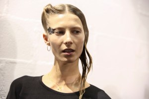 Backstage at Yohji Yamamoto RTW Spring 2018