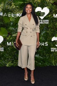 Gabrielle Union11th Annual God's Love We Deliver 'Golden Heart Awards', Arrivals, New York, USA - 16 Oct 2017WEARING MICHAEL KORS SAME OUTFIT AS CATWALK MODEL *9060710ca