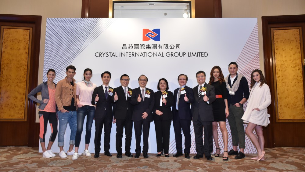Crystal International Group management at a press conference announcing its IPO plans.