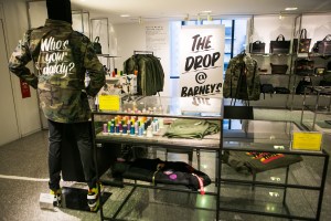 Alpha Industries products at Barneys.