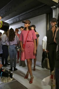 Backstage at Akris RTW Spring 2018