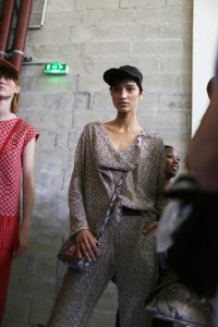 Backstage at Akris RTW Spring 2018