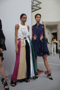Backstage at Sacaï RTW Spring 2018
