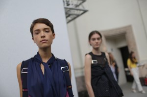 Backstage at Sacaï RTW Spring 2018