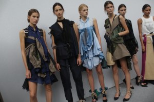 Backstage at Sacaï RTW Spring 2018