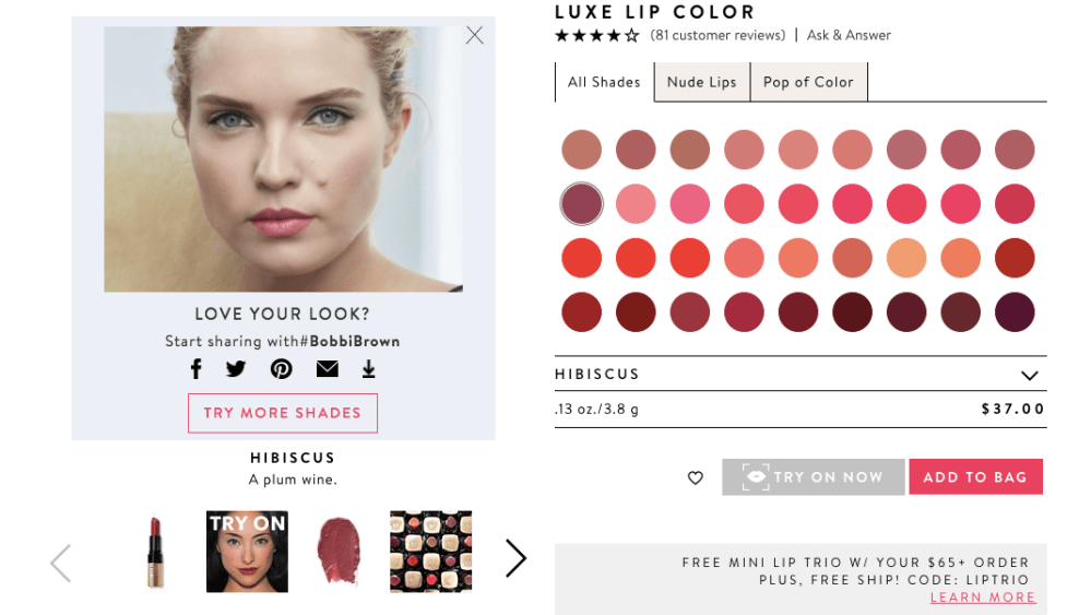 Bobbi Brown Adds ModiFace's Augmented Reality