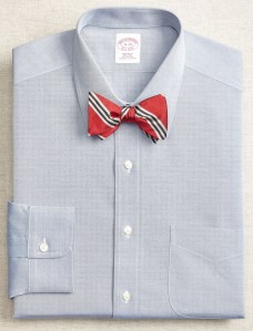 Classic Brooks Brothers BB#1 Rep Stripe Bow Tie.