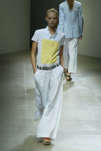 A model at the Spring 2005 Jil Sander show in Milan.